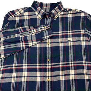Vineyard Vines Classic Fit Tucker Blue Plaid Flannel Long Sleeve Shirt Size XL